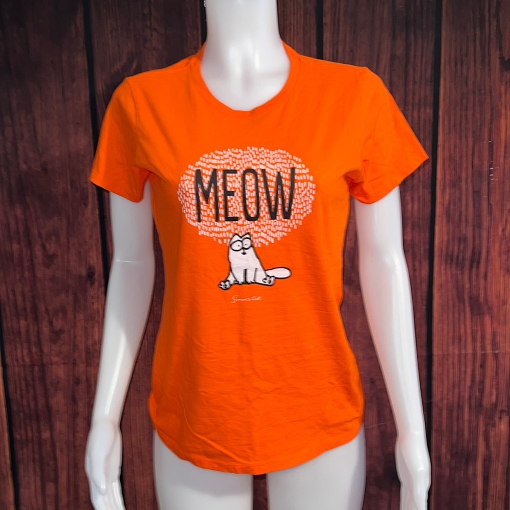 MEOW Cat T-shirt Sz M